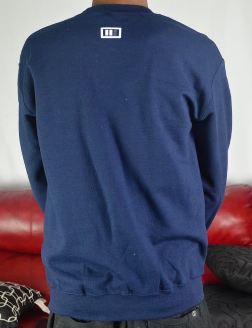 Image of Navy blue Sweatshirt ( white, grey )