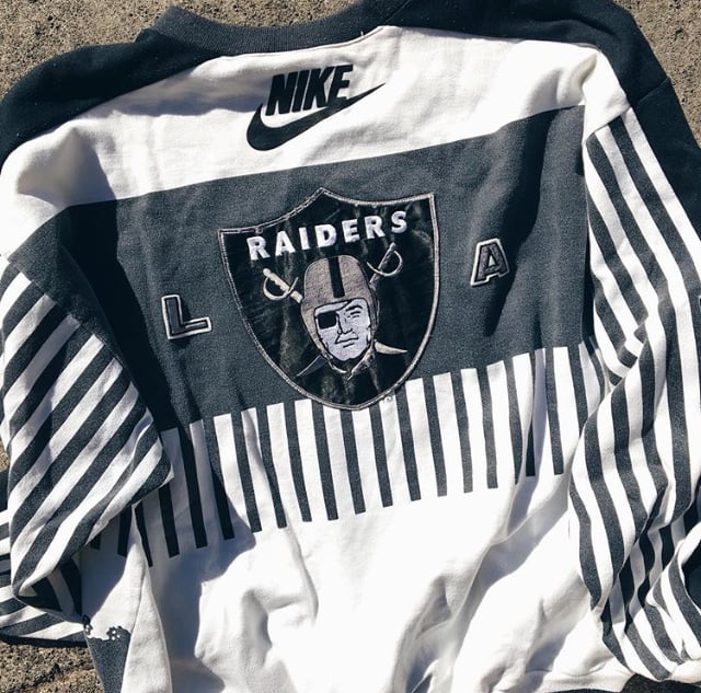 Image of Original 90’s Nike “Skyline” Raiders Crewneck.