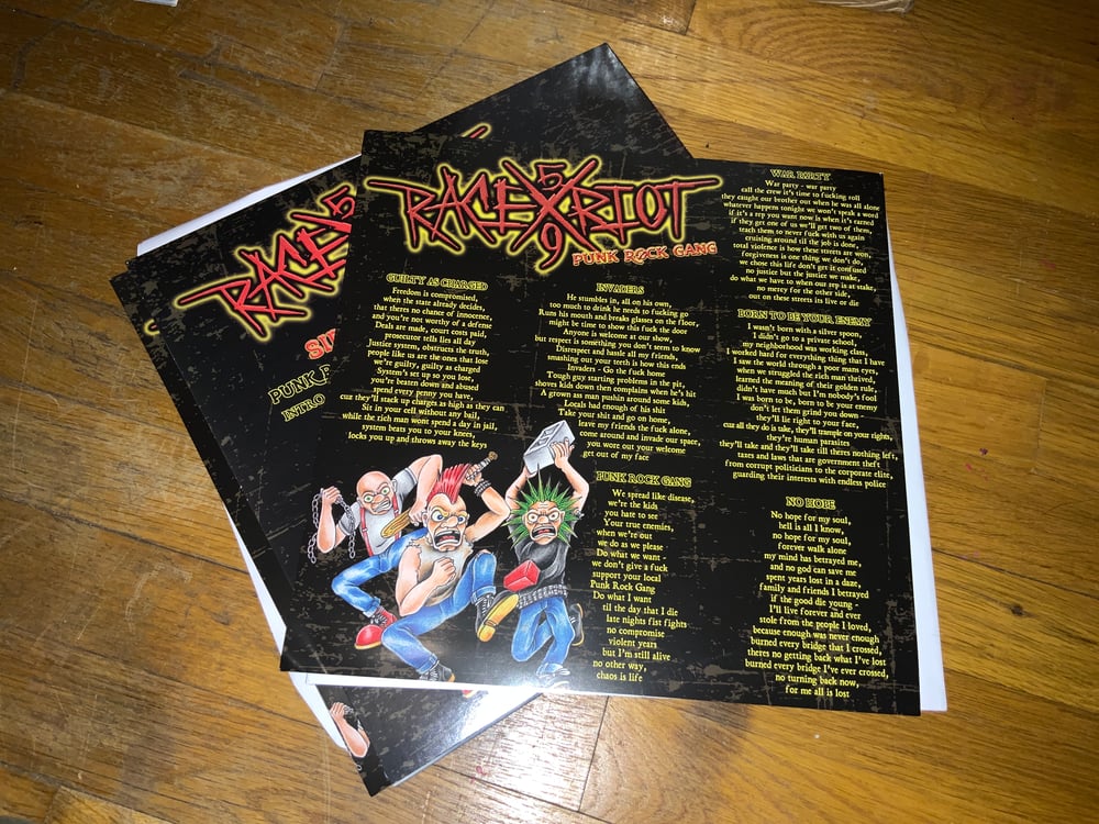 Race Riot 59 Punk rock gang LP COLORED YELLOW