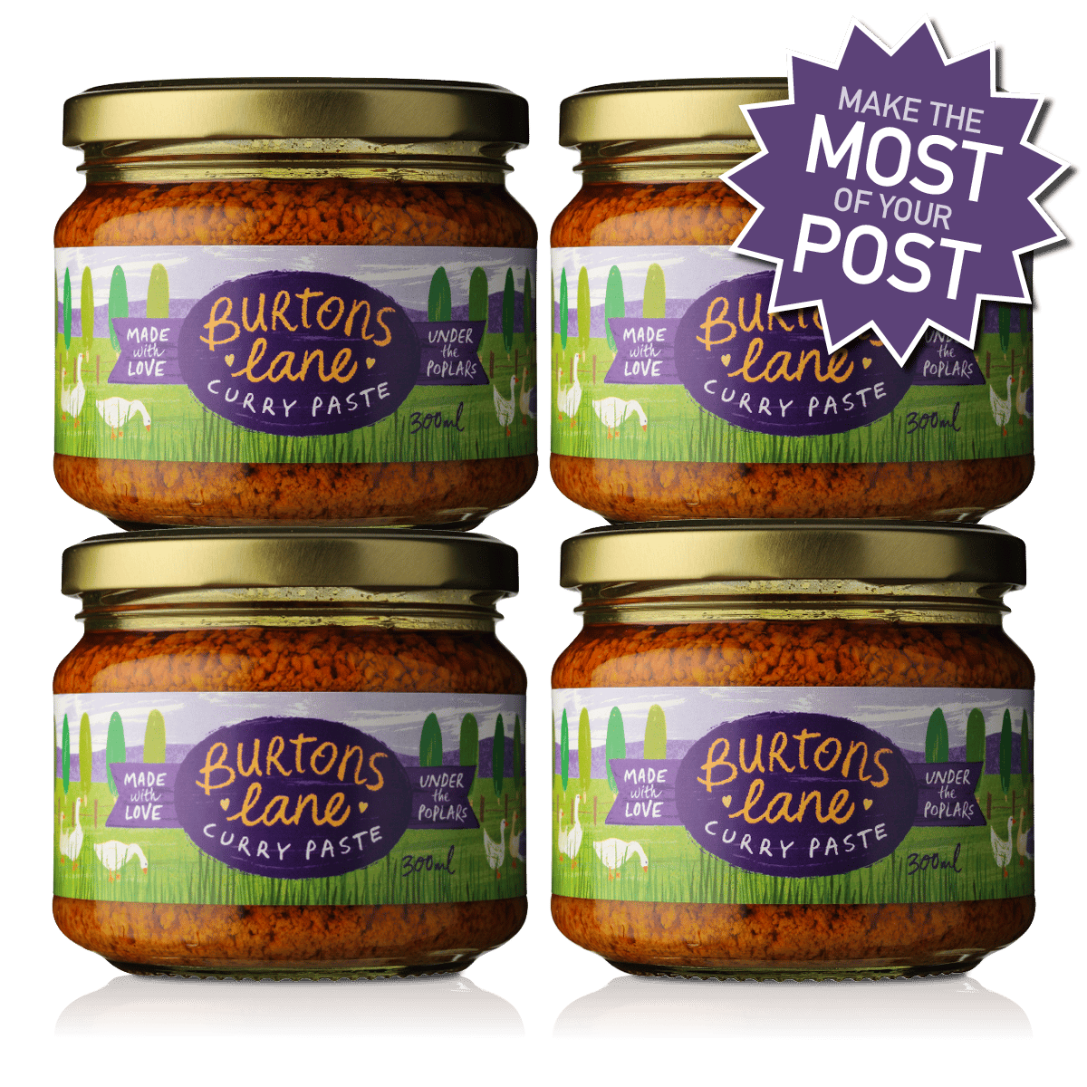 4Up Curry Paste Pack Burtons Lane Curry Paste