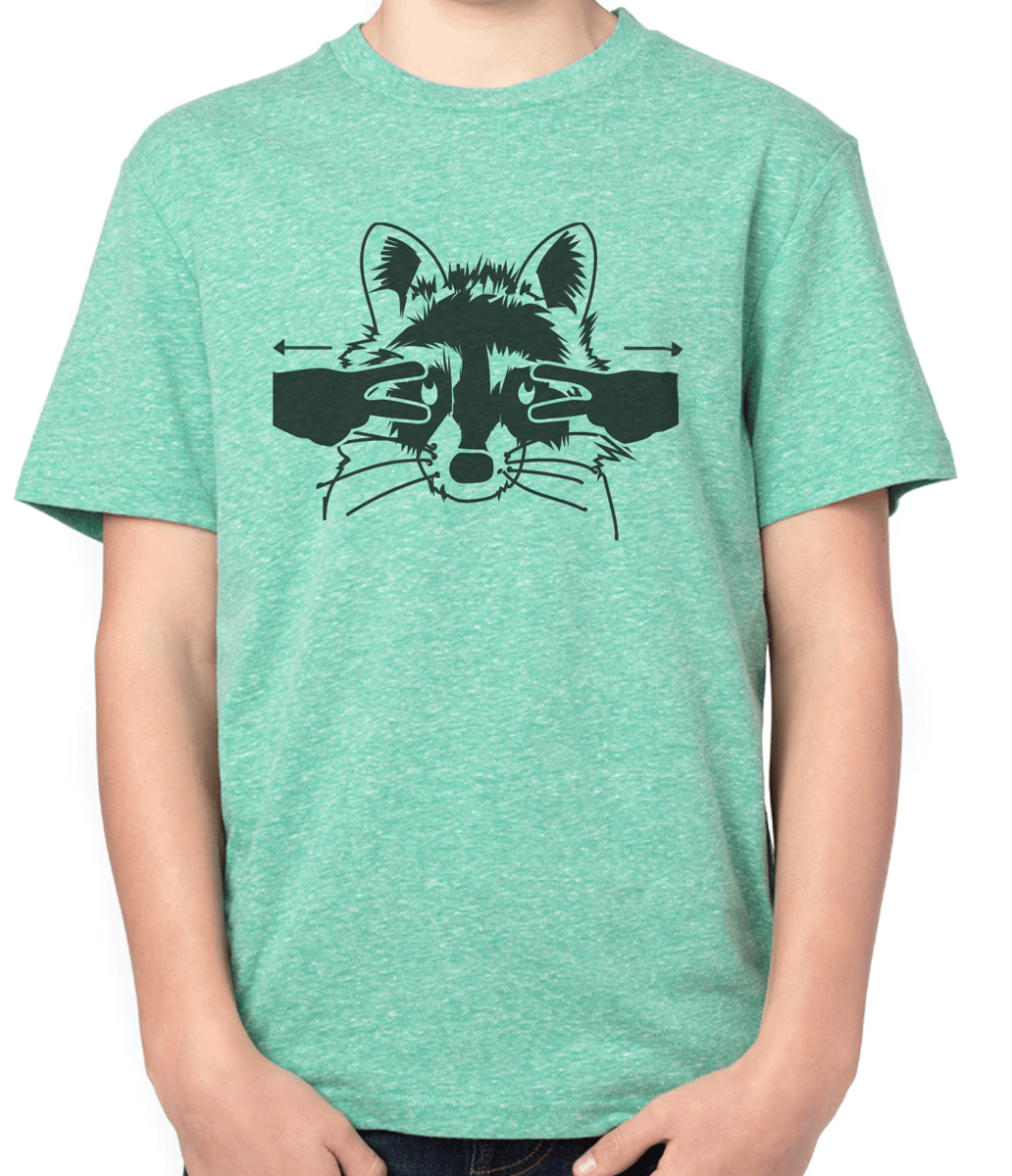 raccoon in collared shirt