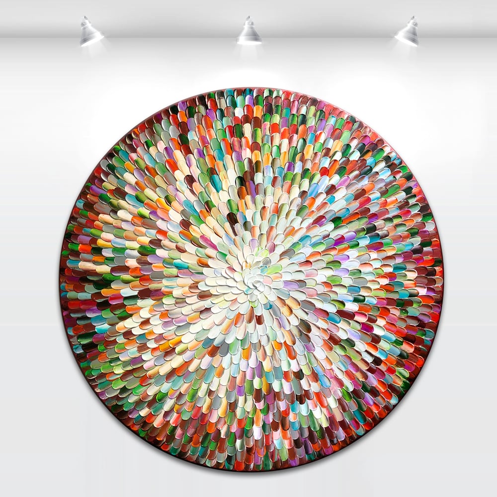 Image of ‘Grounded’ - round painting MADE2ORDER