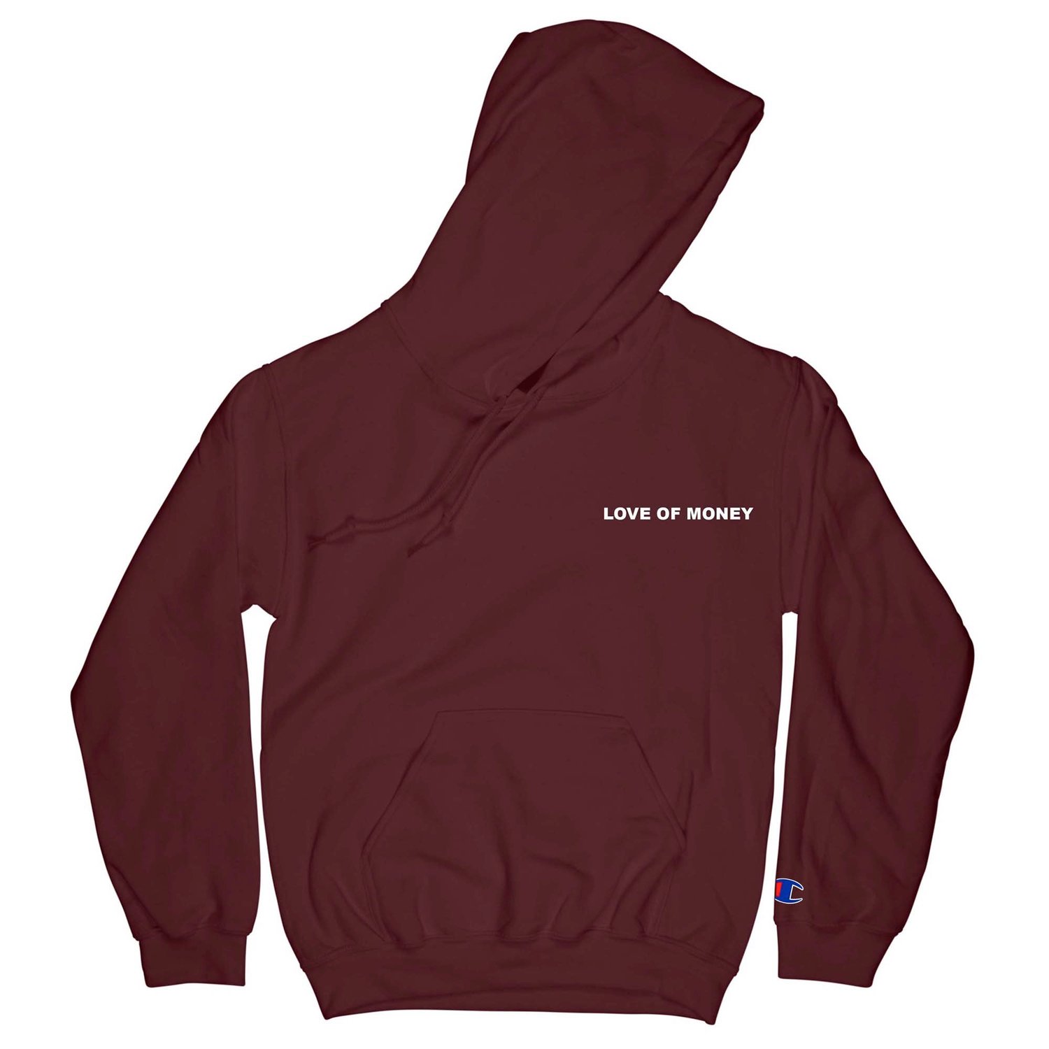 Image of Love Of Money Champion Hoodie - Maroon