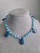 Image of BLUE CRAZY LACE OVAL BEADS NECKLACE SET