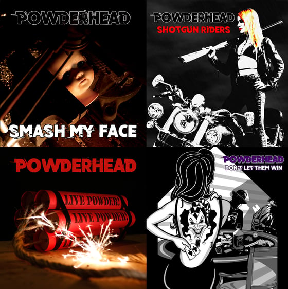 Image of Music: Smash My Face Single / Shotgun Riders Single / Live Powder! EP / Don't Let Them Win Album