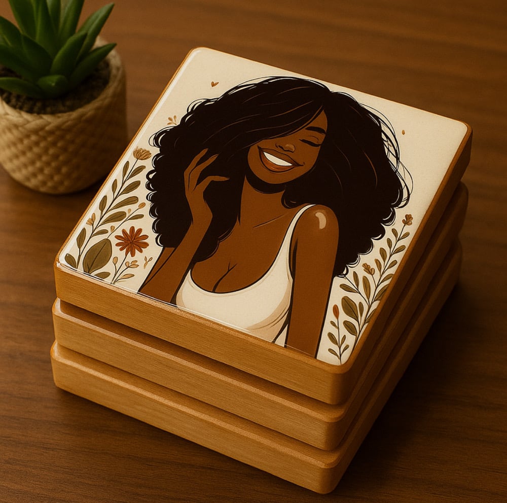 “Her Glow Era” coasters (4)