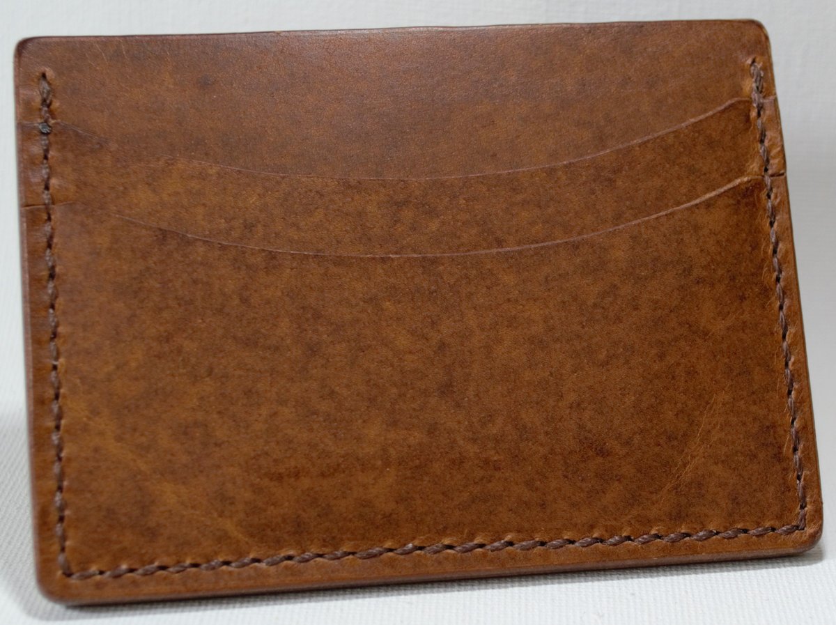 Image of 5 Pocket Brown American Bison Minimalist Card Holder CH002