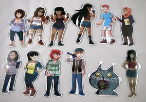 Image of Dumbing of Age character magnet set of 12 (book 7)