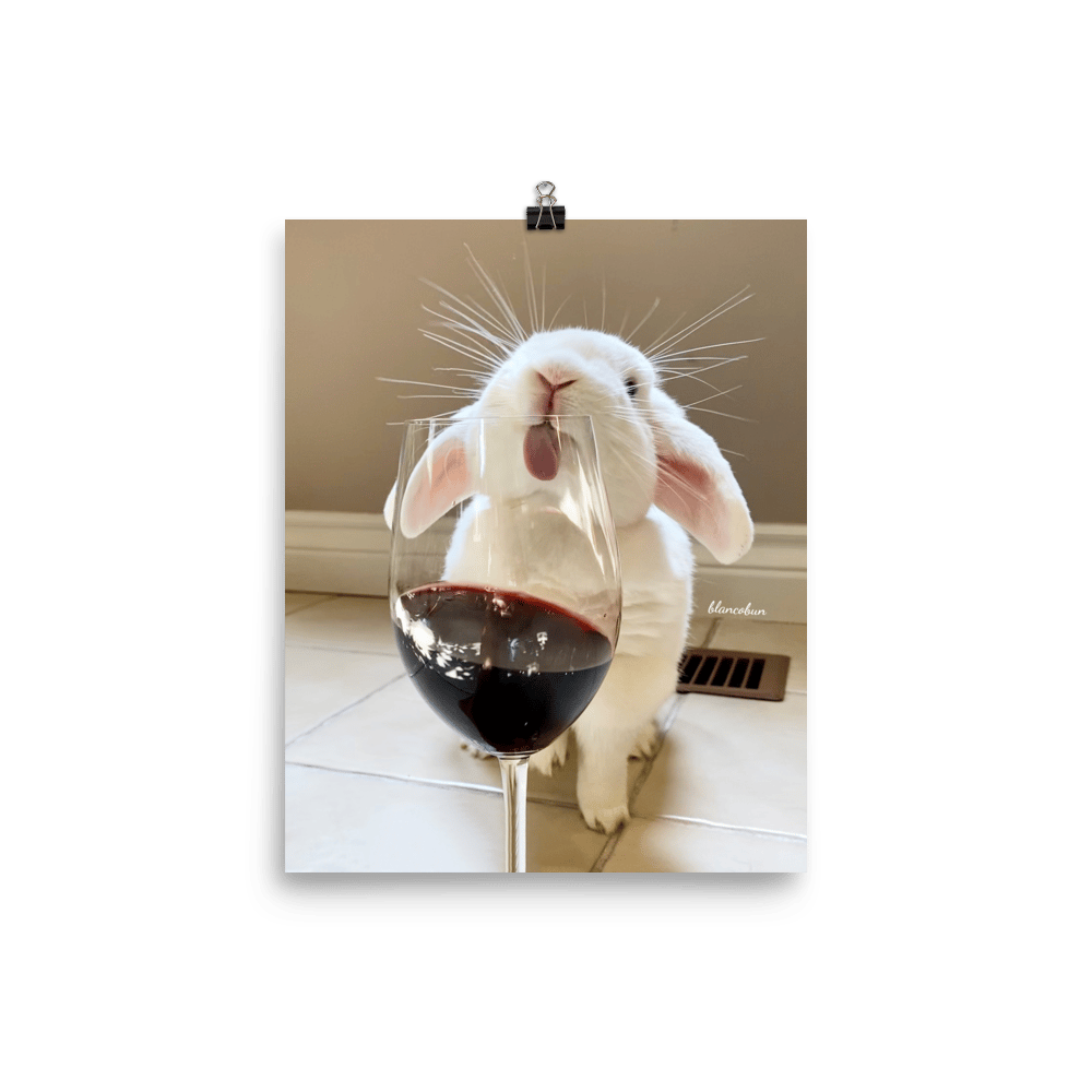 Image of Blanco 'Wine Glass' Poster - Matte
