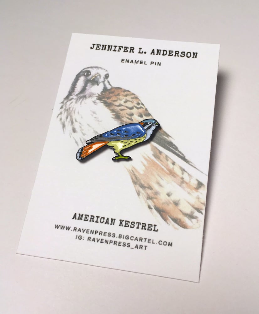 Image of American Kestrel ~ Enamel Pin