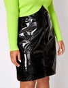 Knee Length Patent Leather skirt 