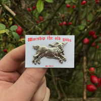 Worship the old gods pin badge