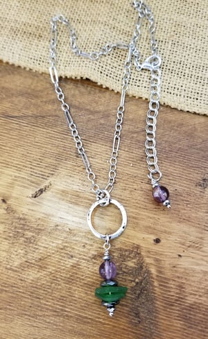 Image of Sea Glass-Purple Phantom Quartz-Necklace-#252