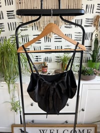 Image 1 of Forever 21 black satin  handkerchief top 