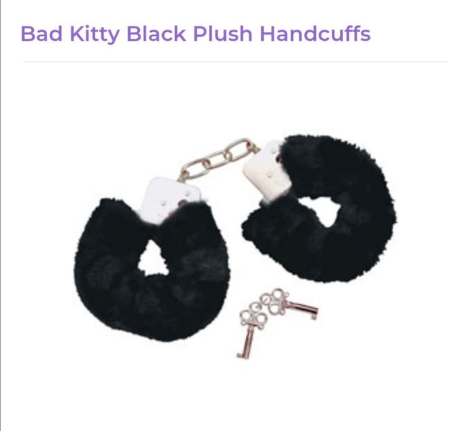 Image of Black Furry Handcuffs