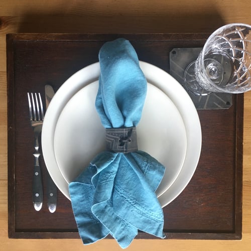 Image of Hand-Patterned Napkin Rings (set of 4)