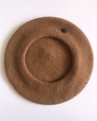Image 1 of Button Beret in Camel