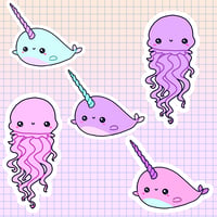 Image 2 of Kawaii Sea Creatures Stickers