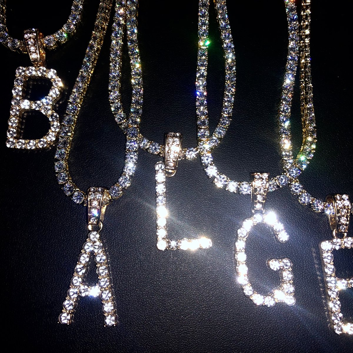 My Billionaire Lifestyle — Bling Initial on Thin Bling Chain
