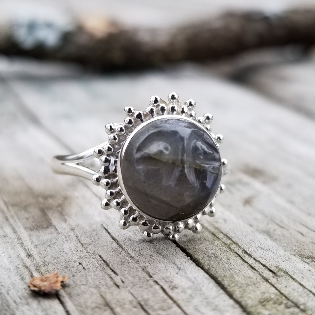 Image of Sunny Ring - Labradorite in Sterling 