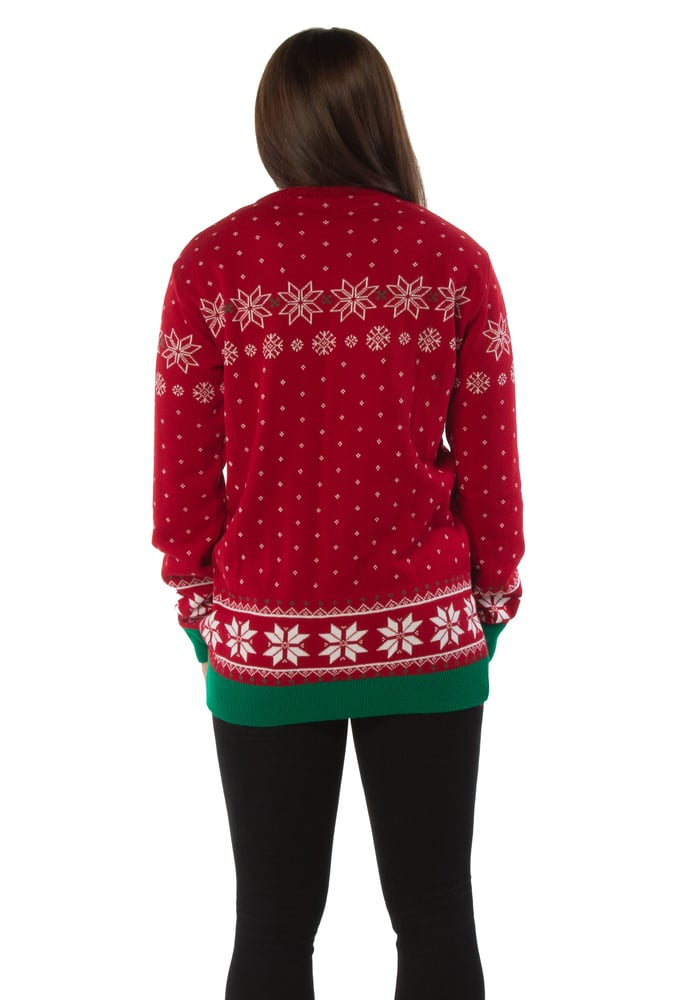 Official Elf I am a Cotton Headed Ninny Muggins Red Knitted Christmas