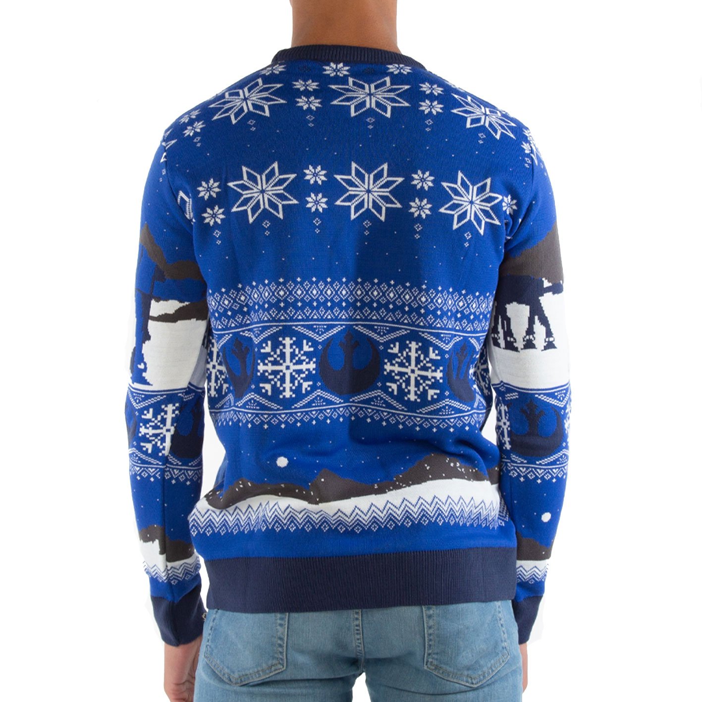 Star Wars Happy Hothi days Blue Knitted Christmas Jumper THE