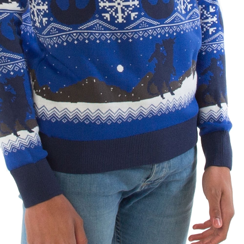 Image of Star Wars Happy Hothi-days Blue Knitted Christmas Jumper