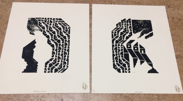 Image of Protection/Erosion Letterpress Print Set