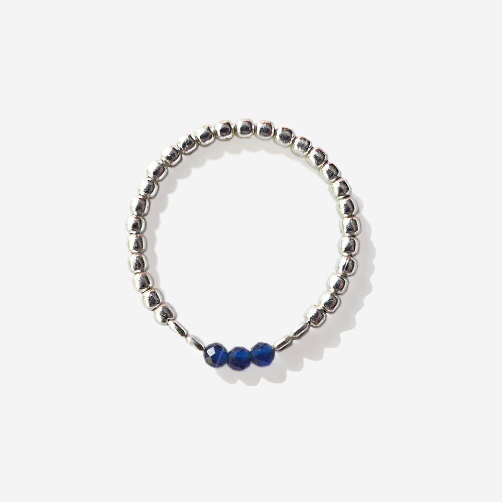 Image of Bague pierre bleu "Saphir"