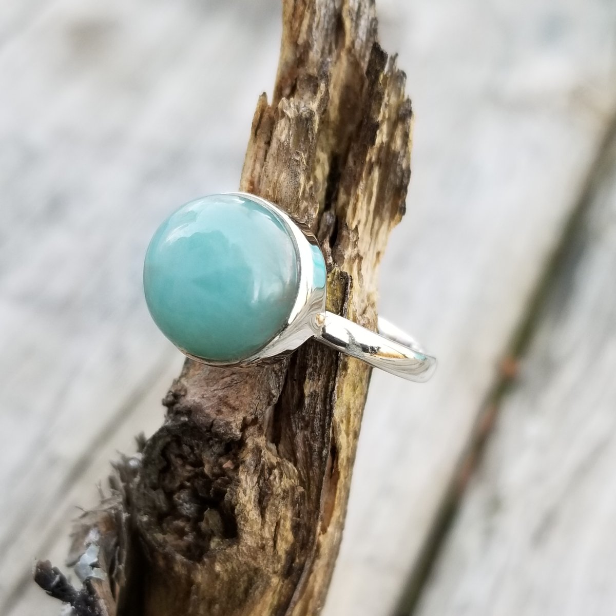 Image of Isle - Larimar Ring in Sterling