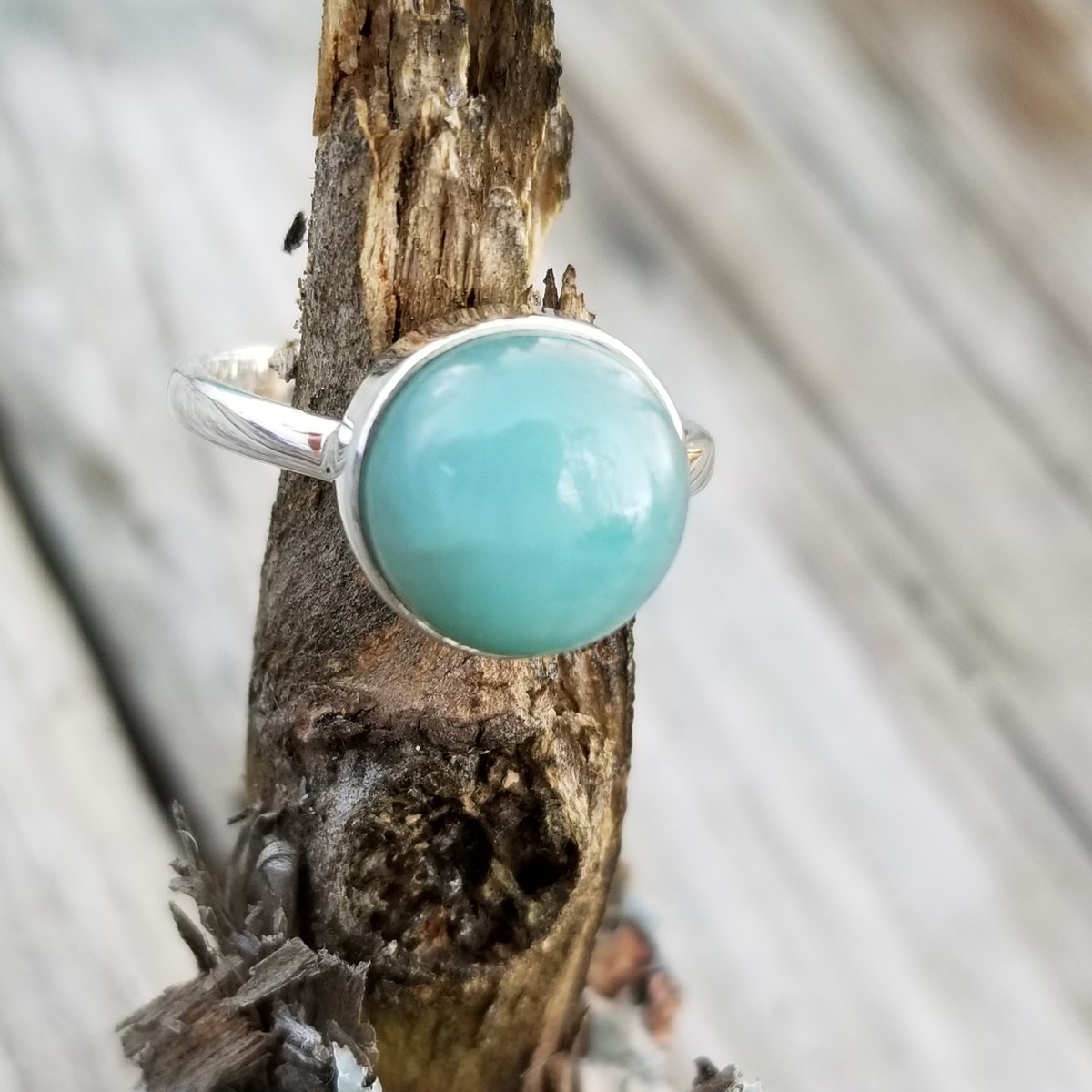 Image of Isle - Larimar Ring in Sterling
