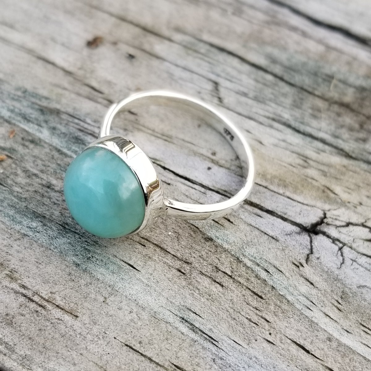 Image of Isle - Larimar Ring in Sterling