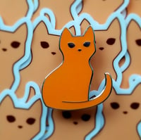 Image 1 of CLEARANCE: Glow in the Dark Cat Pin
