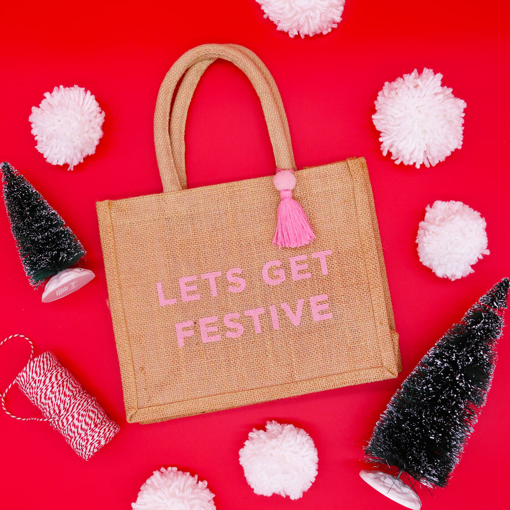Image of Let's Get Festive Reusable Holiday Gift Bag