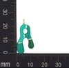18k Gold Plated Brass Base Enamel Bubble Letter Initial Pendant 