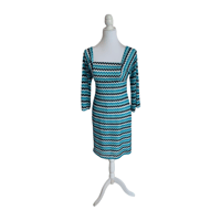 Image 1 of Trina Turk women’s blue aqua midi size 2 dress 