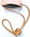 Piece Out Crossbody- Pink Leather Medium Crossbody Bag