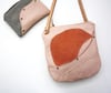 Piece Out Crossbody- Pink Leather Medium Crossbody Bag