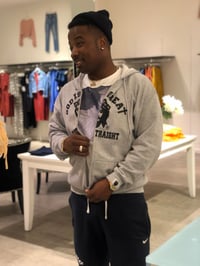 Image 1 of GIGPS LETTERMAN ZIP UP HOODIE