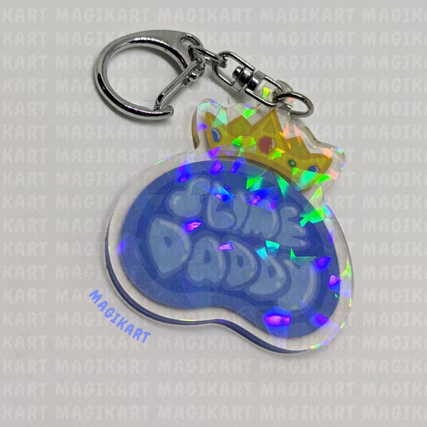 Image of Terraria King Slime Daddy Acrylic Keychain