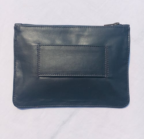 Image of SMALL CLUTCH - GREY/SILVER LEATHER - 'ASHES TO ASHES'