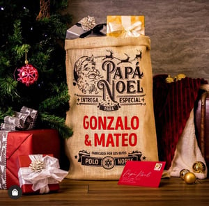 Image of Sacos de yute personalizados: Papá Noel y los Reyes Magos