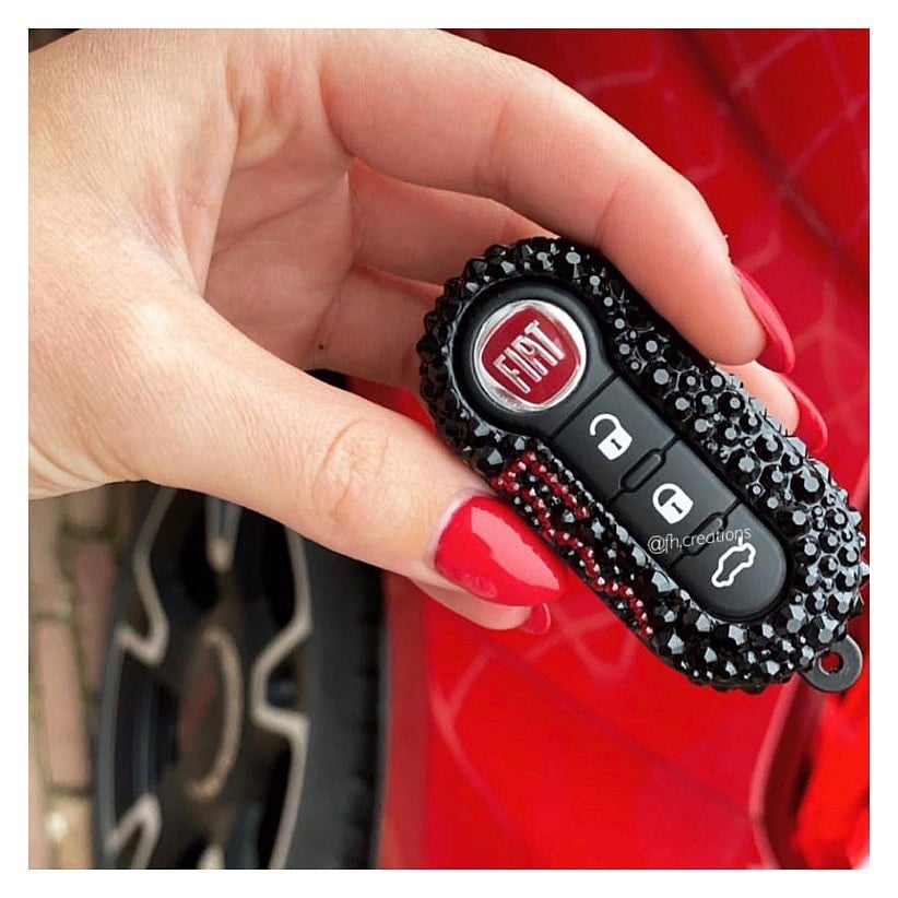 Fiat 500 swarovski best sale crystals key cover