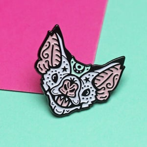 Image of Mystical vampire bat, enamel pin - bat pin - creepy cute - spooky pin - lapel pin badge