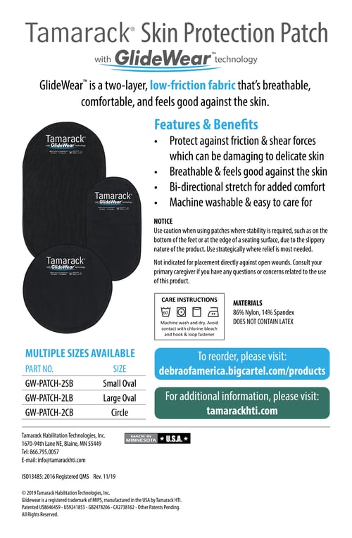 Image of Skin Protection Patch with GlideWear TM Tech (Two 4" Circle Patches)