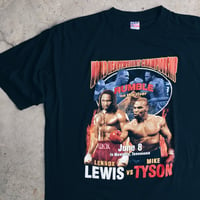 Original 2002 Tyson Vs. Lennox Lewis Rap Style Tee.