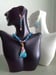 Image of BABY BLUE TITANIUM PENDANT NECKLACE SET