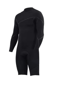 CORTEZ 2/2 LONG ARM SPRINGSUIT <br /> BLACK WITH BLACK LOGOS Image of CORTEZ 2/2 LONG ARM SPRINGSUIT <br /> BLACK WITH BLACK LOGOS