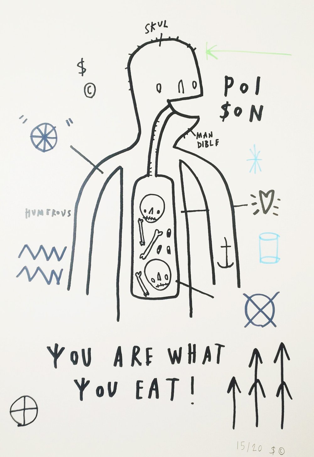 Image of 'You are what you eat’ (White edition) by Skeleton Cardboard