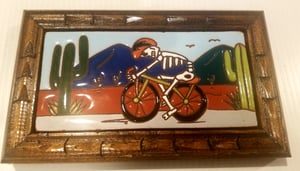 Image of "Biker 4 Life" Rectangle Wood Frame
